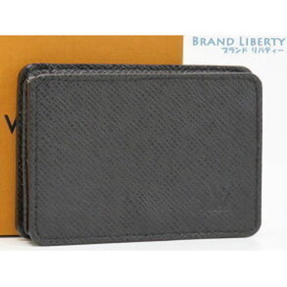 Louis Vuitton Noir Black Wallet Taiga - Picture 1 of 9